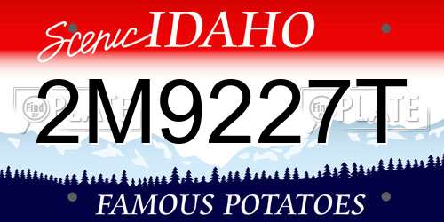 2M9227T Idaho License Plate