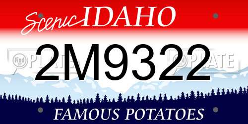 2M9322 Idaho License Plate