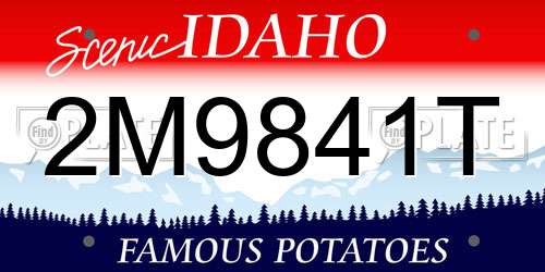 2M9841T Idaho License Plate
