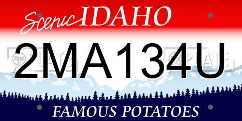 2MA134U Idaho License Plate