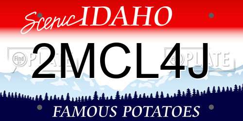 2MCL4J Idaho License Plate