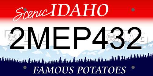 2MEP432 Idaho License Plate