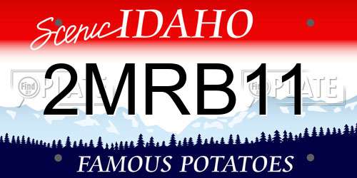 2MRB11 Idaho License Plate