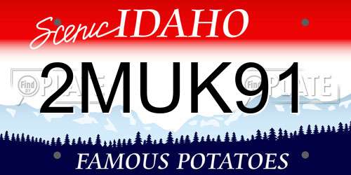 2MUK91 Idaho License Plate
