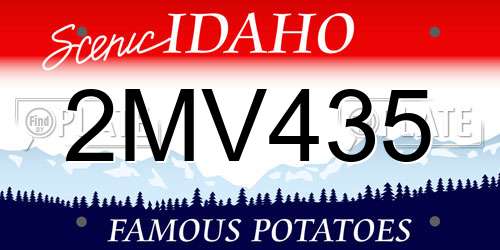 2MV435 Idaho License Plate