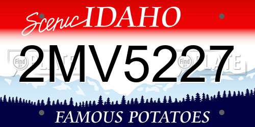 2MV5227 Idaho License Plate