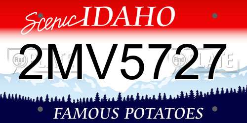 2MV5727 Idaho License Plate