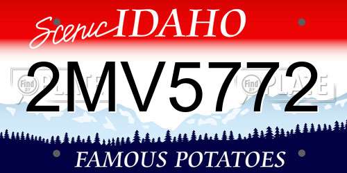 2MV5772 Idaho License Plate
