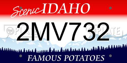 2MV732 Idaho License Plate