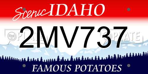 2MV737 Idaho License Plate
