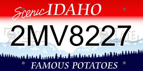 2MV8227 Idaho License Plate