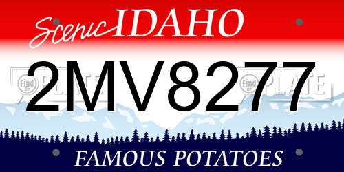 2MV8277 Idaho License Plate