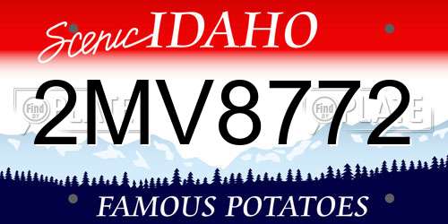 2MV8772 Idaho License Plate
