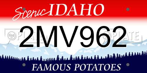2MV962 Idaho License Plate