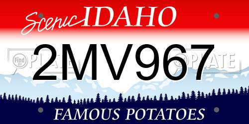 2MV967 Idaho License Plate