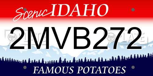 2MVB272 Idaho License Plate