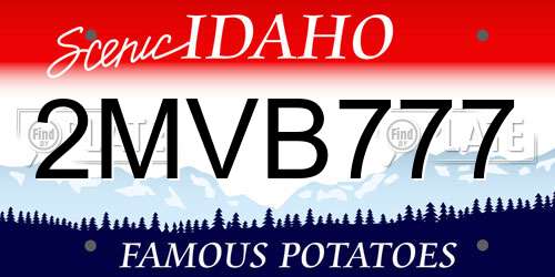 2MVB777 Idaho License Plate