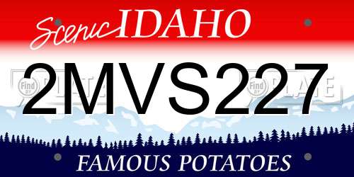 2MVS227 Idaho License Plate