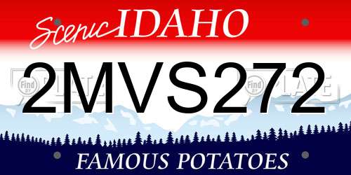 2MVS272 Idaho License Plate