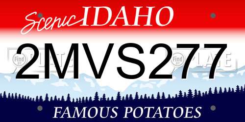 2MVS277 Idaho License Plate