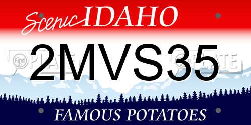 2MVS35 Idaho License Plate