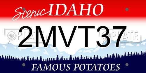 2MVT37 Idaho License Plate