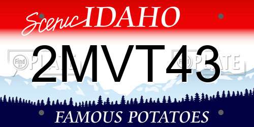 2MVT43 Idaho License Plate