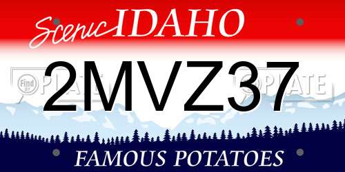 2MVZ37 Idaho License Plate