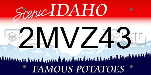 2MVZ43 Idaho License Plate