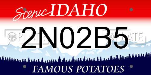 2N02B5 Idaho License Plate