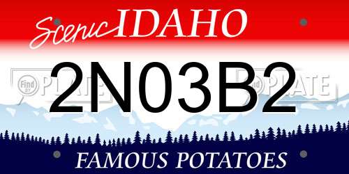 2N03B2 Idaho License Plate