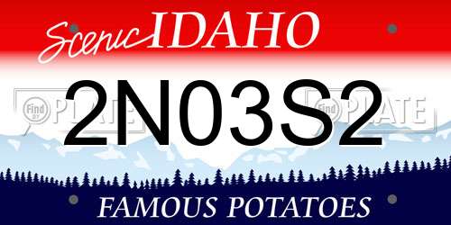 2N03S2 Idaho License Plate