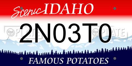2N03T0 Idaho License Plate