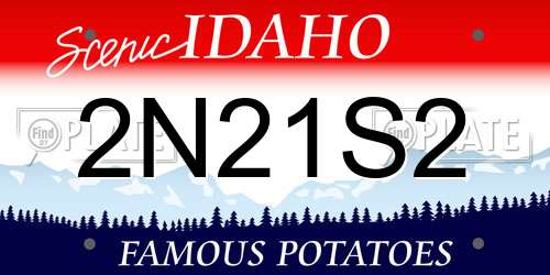2N21S2 Idaho License Plate