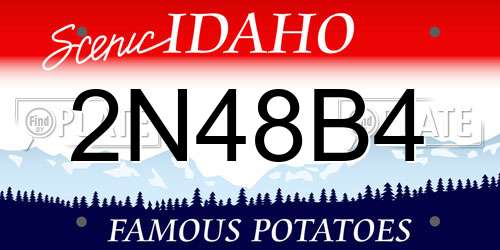 2N48B4 Idaho License Plate