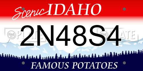 2N48S4 Idaho License Plate