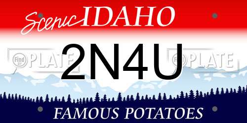 2N4U Idaho License Plate