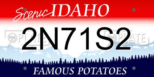 2N71S2 Idaho License Plate