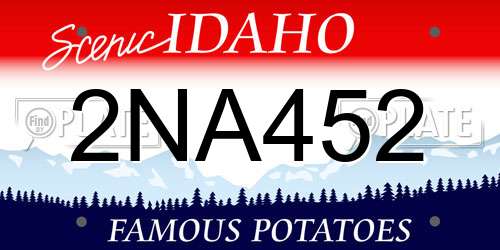 2NA452 Idaho License Plate