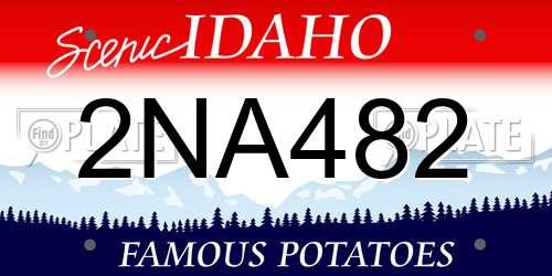 2NA482 Idaho License Plate