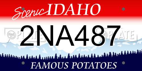 2NA487 Idaho License Plate