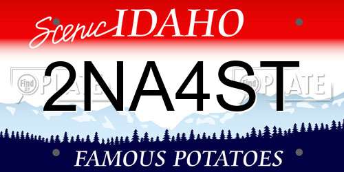 2NA4ST Idaho License Plate