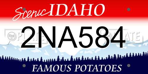 2NA584 Idaho License Plate