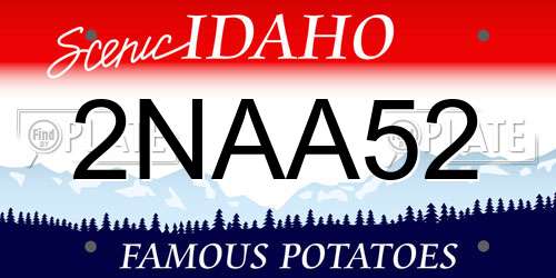 2NAA52 Idaho License Plate