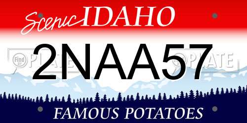 2NAA57 Idaho License Plate