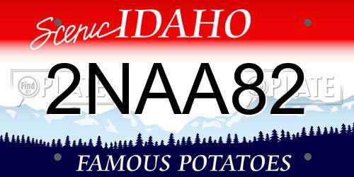2NAA82 Idaho License Plate