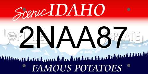 2NAA87 Idaho License Plate