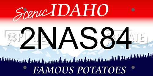 2NAS84 Idaho License Plate