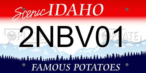 2NBV01 Idaho License Plate