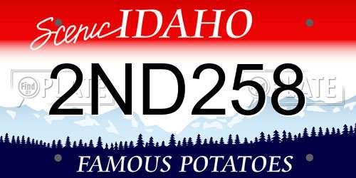 2ND258 Idaho License Plate